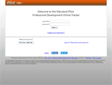 Tablet Screenshot of pdot.marylandlearninglinks.org